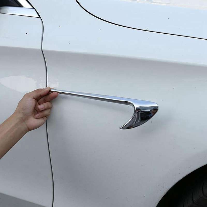 1Pair Car Style Side Outlet Trim for C E GLC Class W205 W213 E63S Blade Sticker C