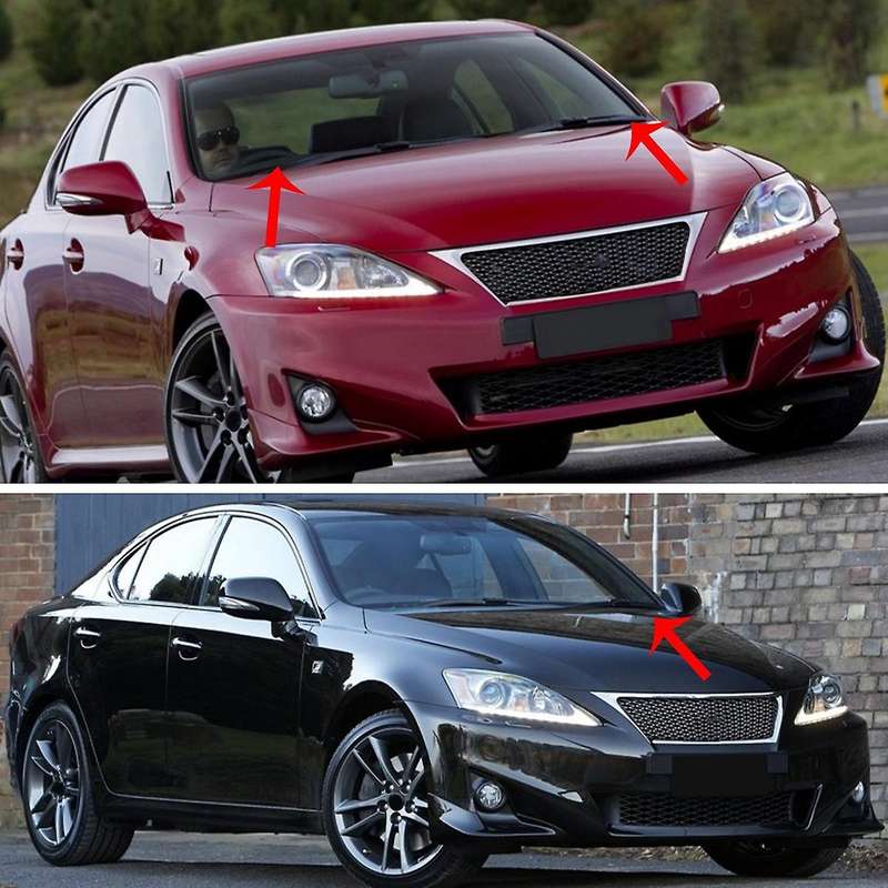 1pair Car Windshield Pillar Molding with Clips Kit for Is F Is200d Is250 Is300 Is350 06-13 Outer Pr