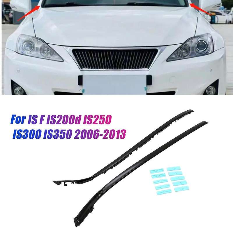 1pair Car Windshield Pillar Molding with Clips Kit for Is F Is200d Is250 Is300 Is350 06-13 Outer Pr