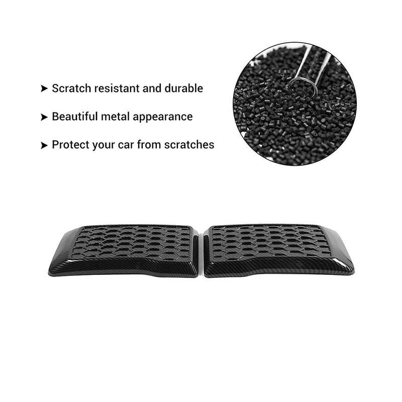 1pair Carbon Fiber Front Bumper Guard Pads Cover Lid Trim for 2015-2020 Replacement Exterior Left &