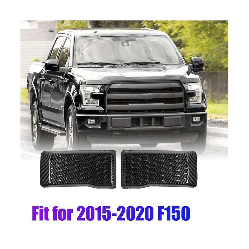 1pair Carbon Fiber Front Bumper Guard Pads Cover Lid Trim for 2015-2020 Replacement Exterior Left &
