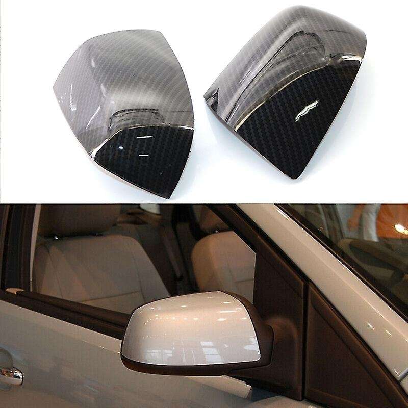 1Pair Carbon Fiber Style Side Door Wing Mirror Cover Rear View Mirror Caps for Focus Mk2 2005-2008 1