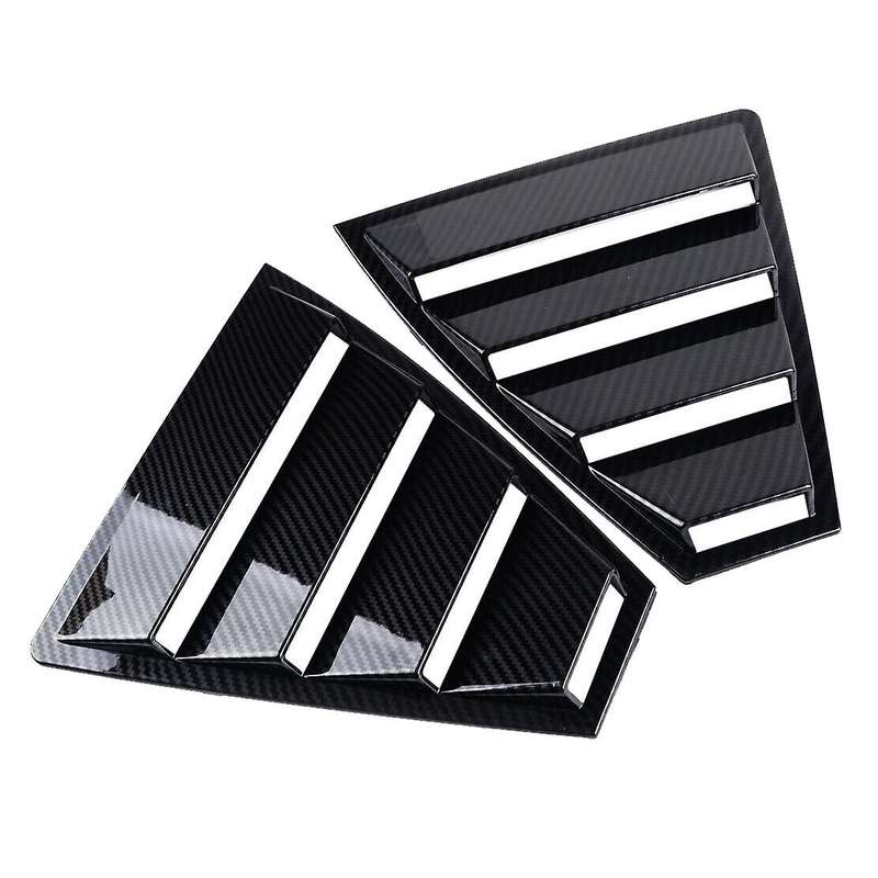 1Pair Carbon Fiber Look Side Window Louvers Sun Shade Cover for 2017-2019