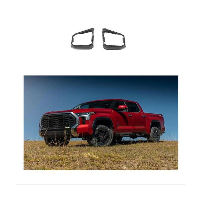 1pair Carbon Fiber Front Conditioner Air Outlet Decorative Frame Interior Trim Strip Patch for 2022