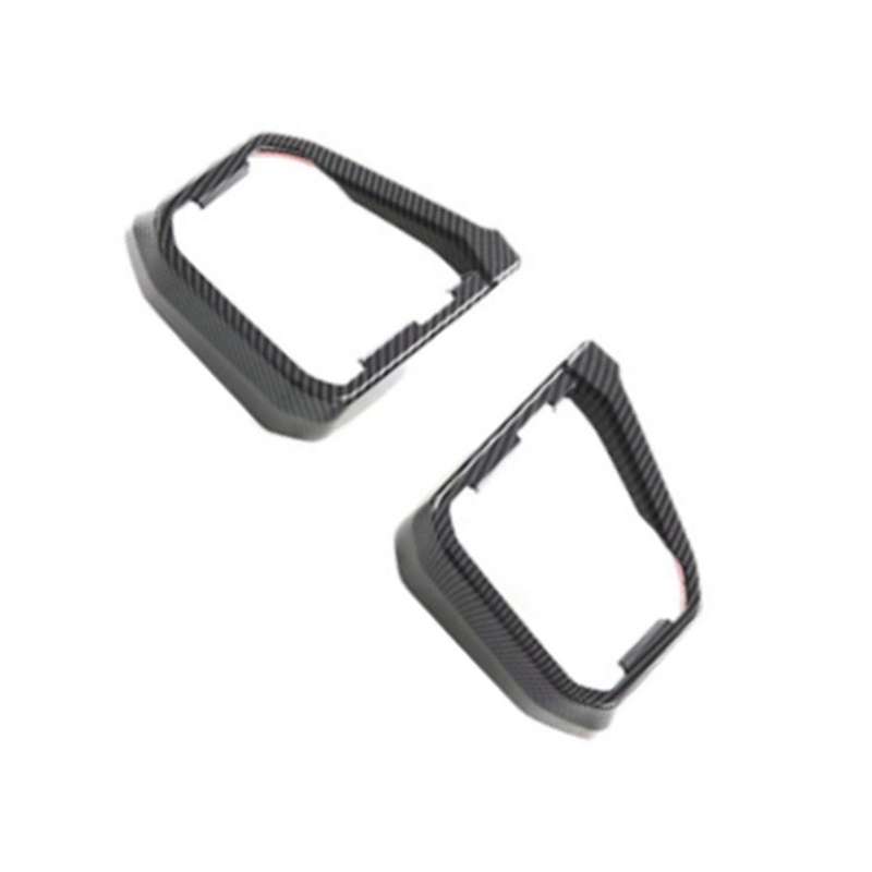 1pair Carbon Fiber Front Conditioner Air Outlet Decorative Frame Interior Trim Strip Patch for 2022