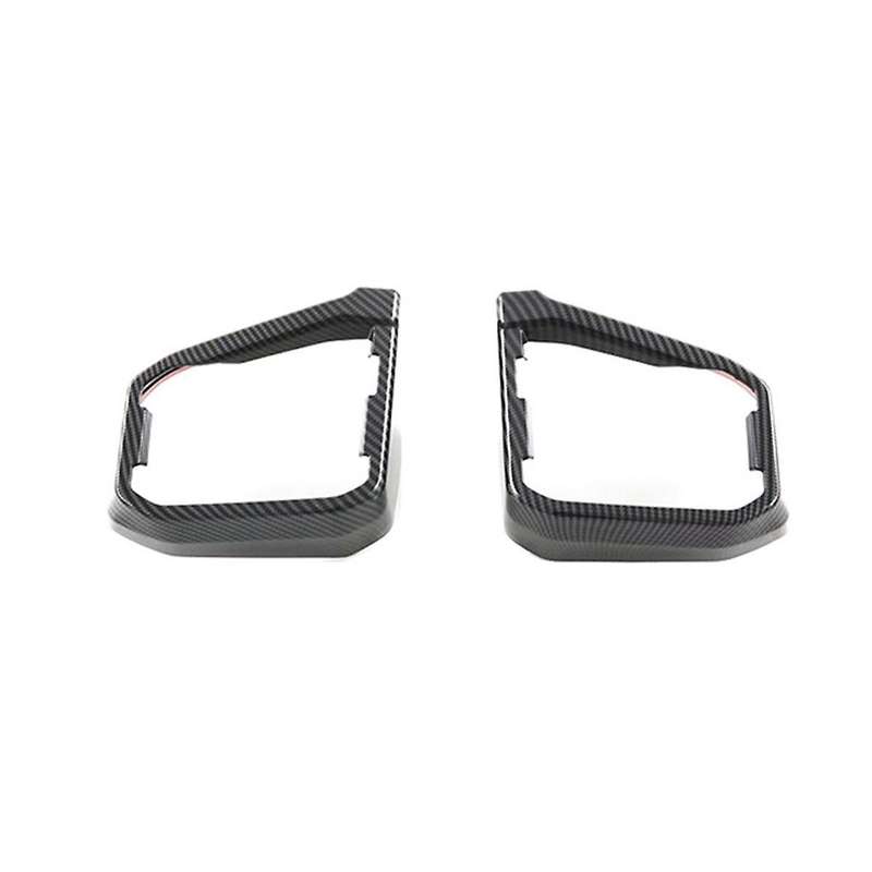 1pair Carbon Fiber Front Conditioner Air Outlet Decorative Frame Interior Trim Strip Patch for 2022