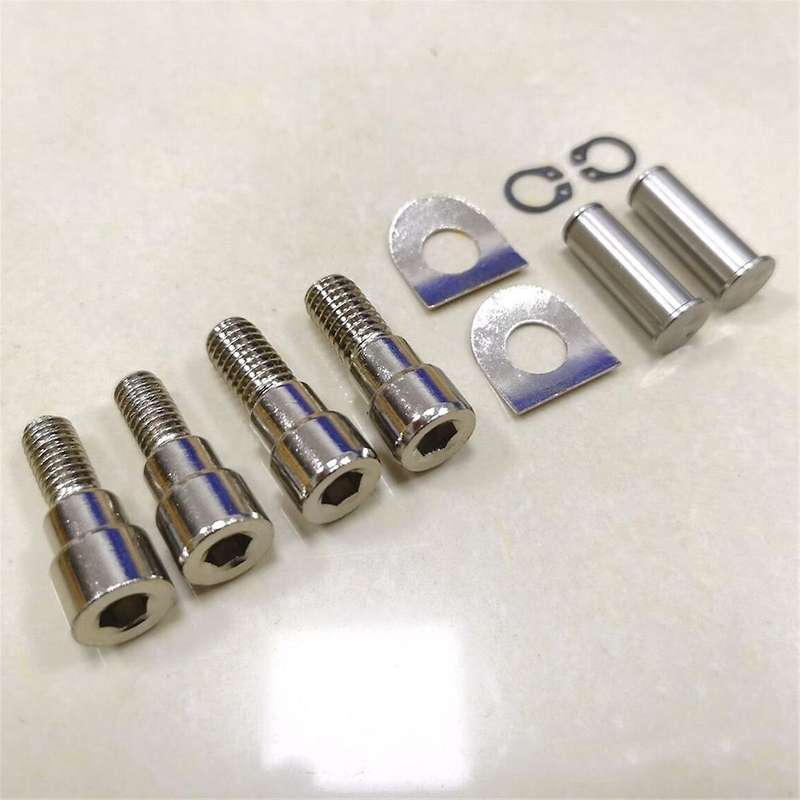 1pair Chrome Footboard Mount Kit for Glide Classic Flhtc 93-later Touring Rear Passenger Mini Foot