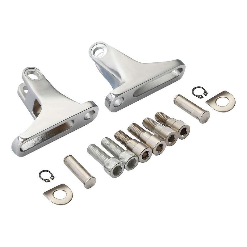1pair Chrome Footboard Mount Kit for Glide Classic Flhtc 93-later Touring Rear Passenger Mini Foot