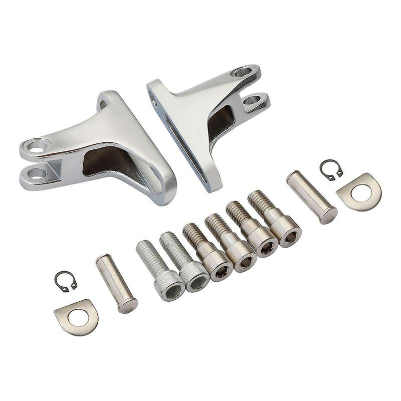 1pair Chrome Footboard Mount Kit for Glide Classic Flhtc 93-later Touring Rear Passenger Mini Foot