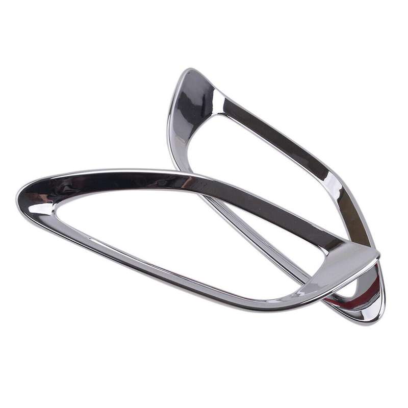 1Pair Chrome Silver Rear Fog Light Cover Trim Frame for Seltos KX3 2019-2024 Car Fog Lamp Decor Caps
