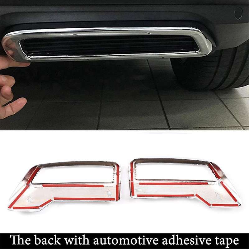 1Pair Chrome Rear Exhaust Pipe Muffler Cover Decor Trim Exhaust Pipe Tail Cover for 3008 4008 5008 2