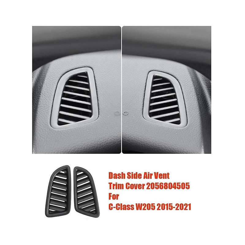 1Pair Dash Side Air Conditioning Vent Trim Cover 2056804505 for C-Class W205 2015-2021 Air Outlet F