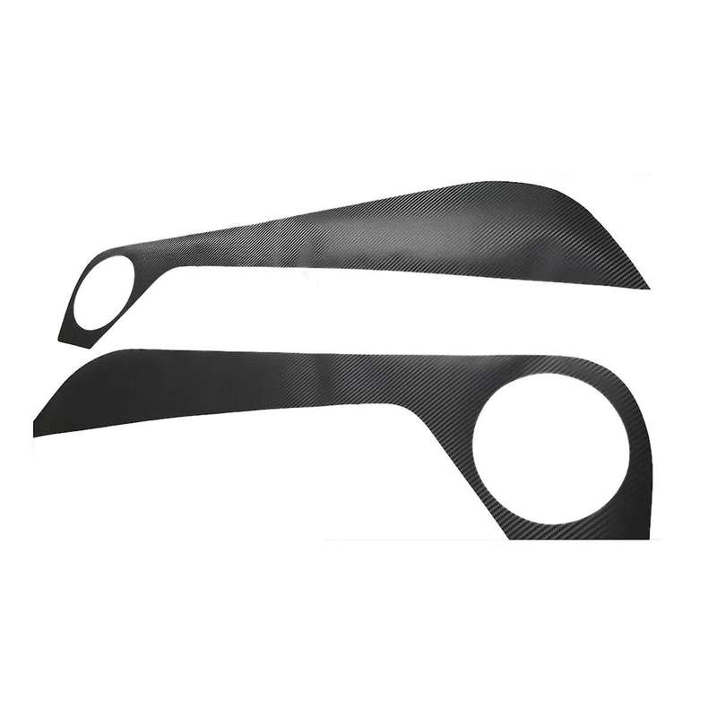1Pair Door Panel Anti Kick Pad Stickers Trim Protector Film for 2015-2024 Black Carbon Fiber Sticker