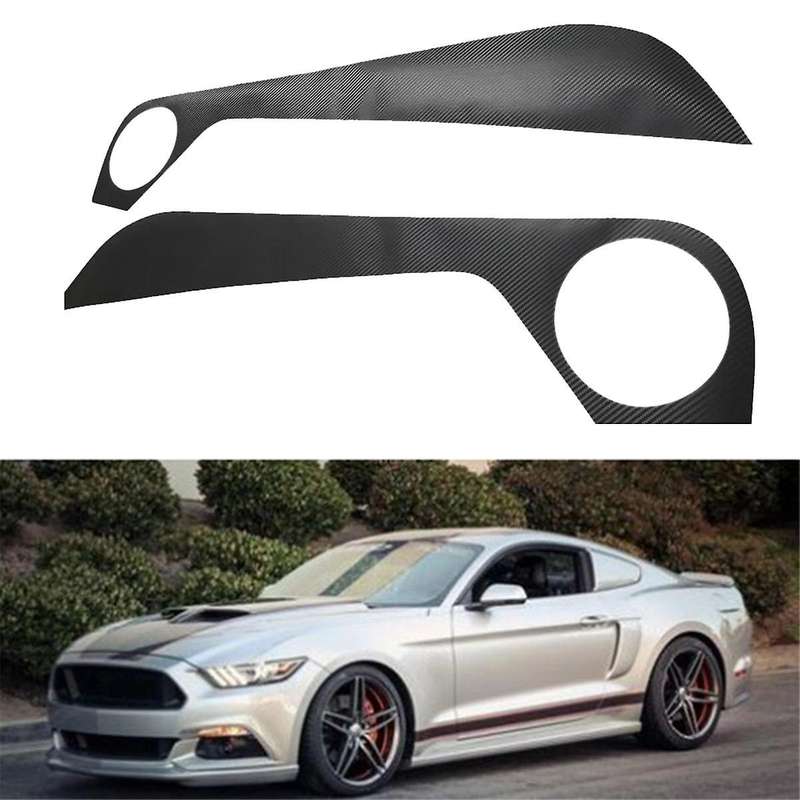 1Pair Door Panel Anti Kick Pad Stickers Trim Protector Film for 2015-2024 Black Carbon Fiber Sticker
