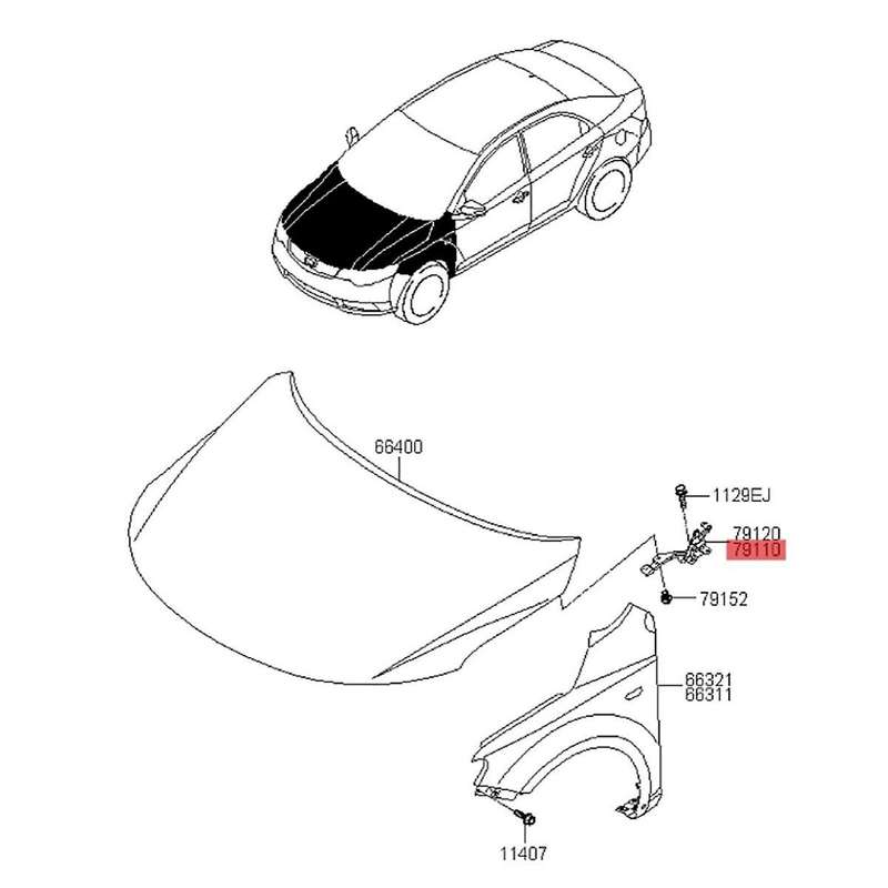 1Pair Driver & Passenger Side Hood Hinge Cover 79110-1X000 79120-1X000 for Forte 2009-2017 Engine Bo