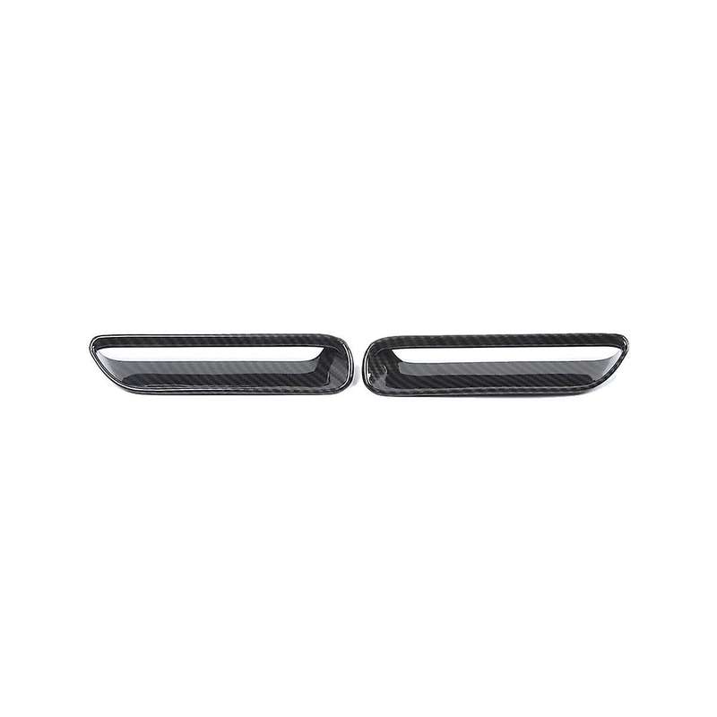 1pair Engine Cover Trim Air Flow Intake Hood Vent Cover for 2009-2014 Abs Carbon Fiber Sticker