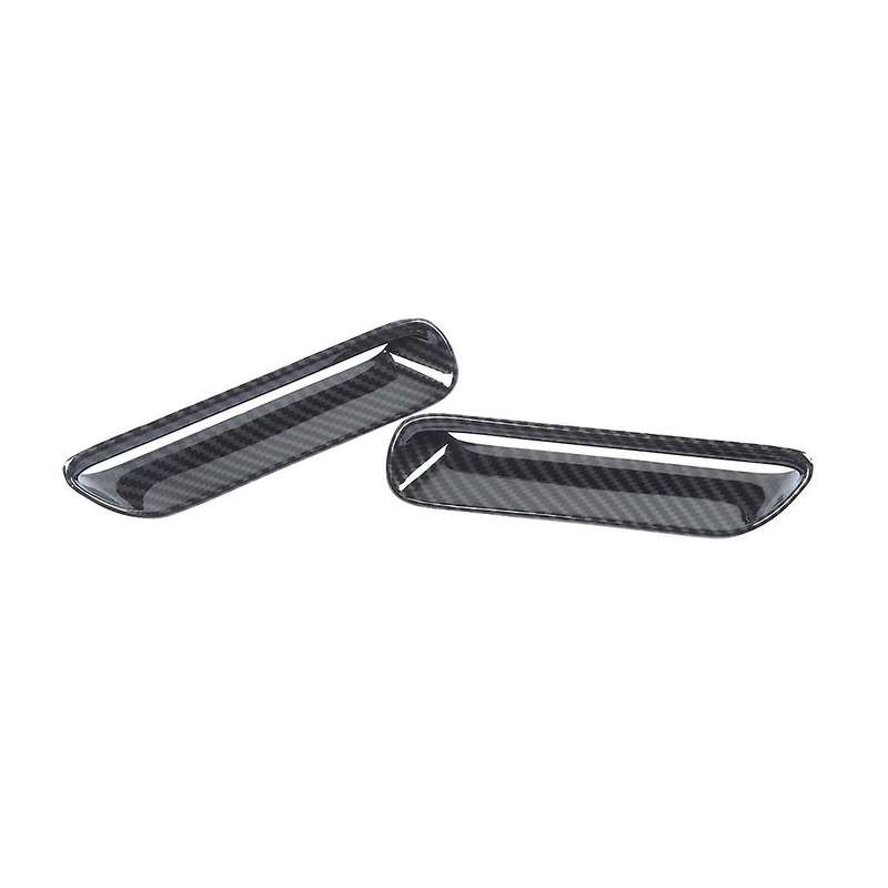 1pair Engine Cover Trim Air Flow Intake Hood Vent Cover for 2009-2014 Abs Carbon Fiber Sticker