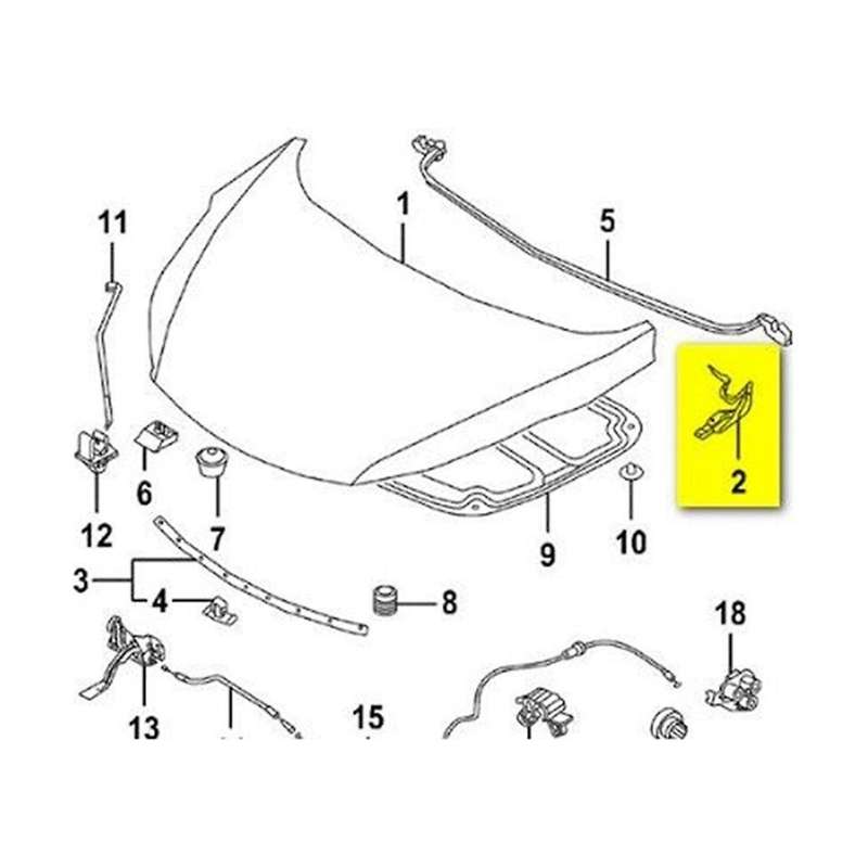 1Pair Engine Hood Hinges Driver & Passenger Side 79110-3X000 791203X000 for Sedan 2011-2016 Coupe 1