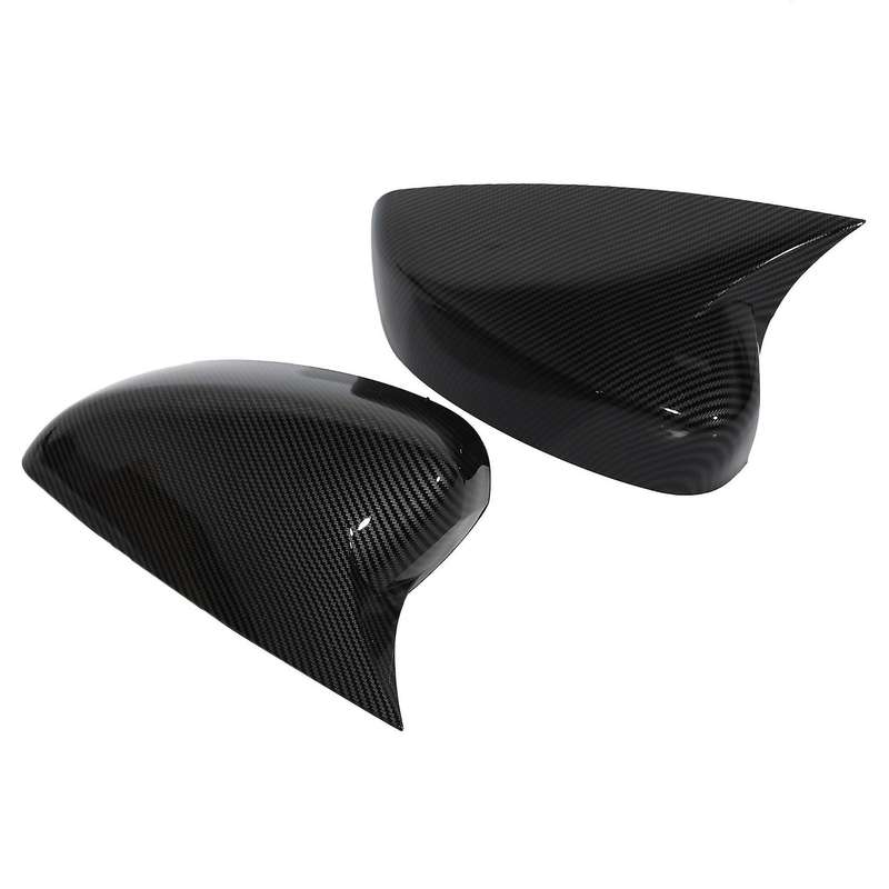 1Pair Fit for 3 M3 Axela 2014 -2019 ABS Carbon Fiber Color Door Wing Rearview Mirror Cover Trim