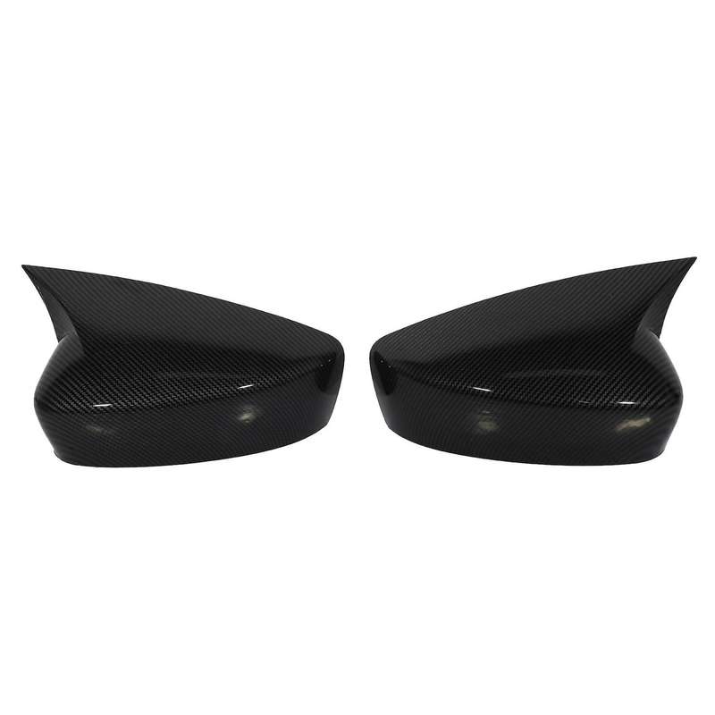 1Pair Fit for 3 M3 Axela 2014 -2019 ABS Carbon Fiber Color Door Wing Rearview Mirror Cover Trim