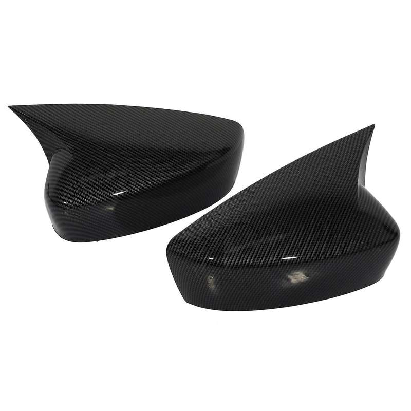 1Pair Fit for 3 M3 Axela 2014 -2019 ABS Carbon Fiber Color Door Wing Rearview Mirror Cover Trim