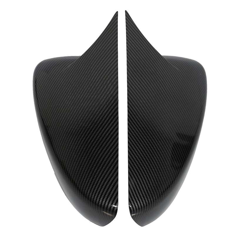 1Pair Fit for 3 M3 Axela 2014 -2019 ABS Carbon Fiber Color Door Wing Rearview Mirror Cover Trim