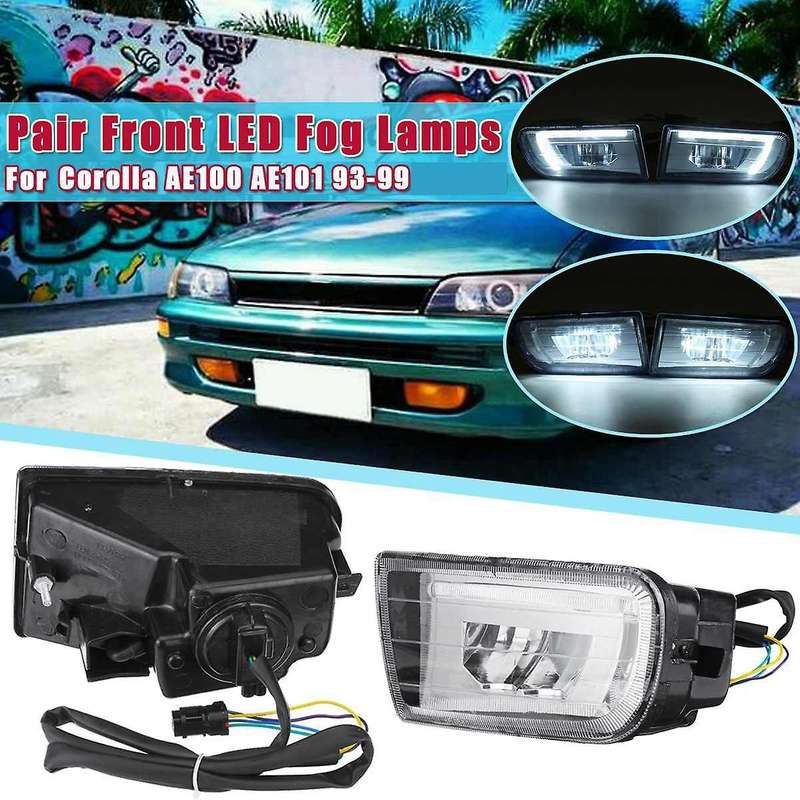 1Pair Fog Lamp Assembly Super Bright Fog Light Signal Lamp Fog Lights for AE100 AE101 1993-1999