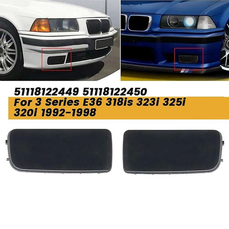 1Pair Fog Light Hole Cover Trim 51118122449 51118122450 for 3 Series E36 318is 323i 325i 320i 1992-1