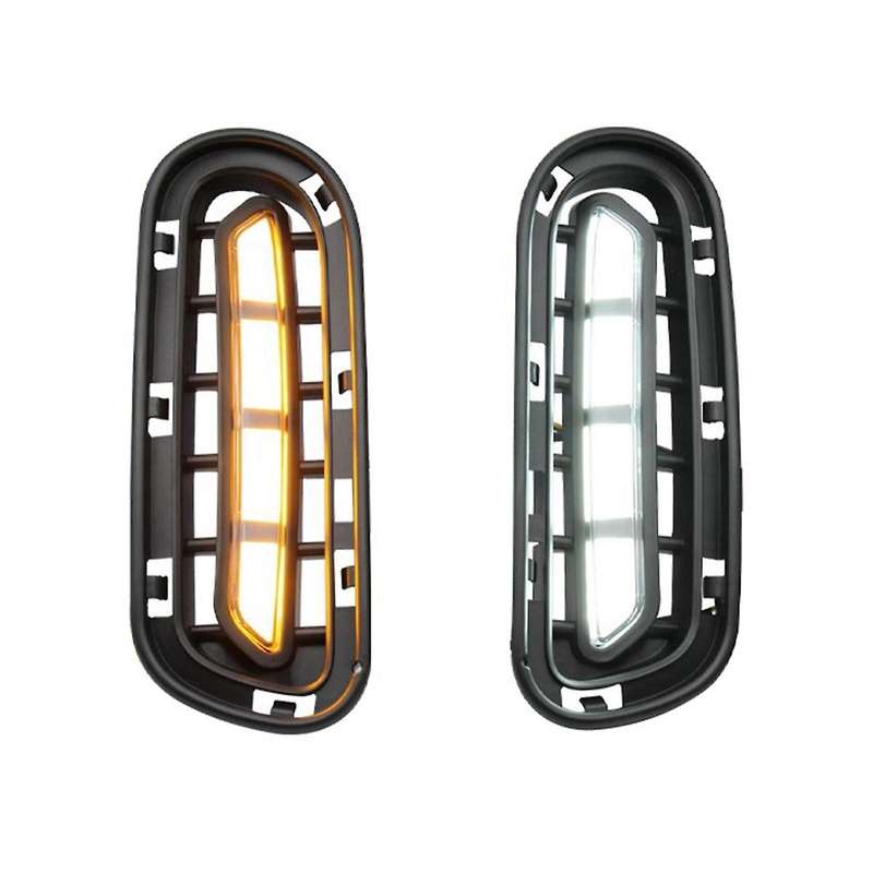 1pair for 2018-2022 Car Drl Daytime Running Lights Led Turn Signals Two Functions Front Bumperfog