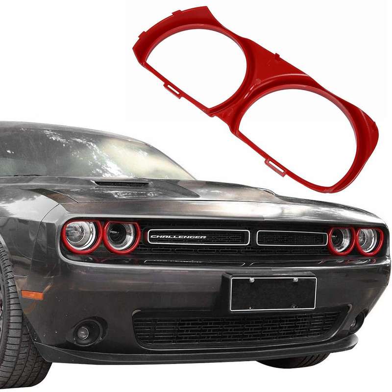 1Pair for Front Headlight Lamp Bezel Trim Right & Left 68259053AB 68259052AB Red
