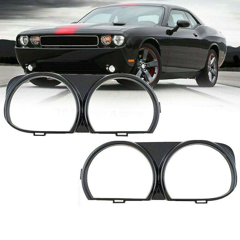 1Pair for Front Headlight Lamp Bezel Trim Right & Left 68259053AB 68259052AB Black