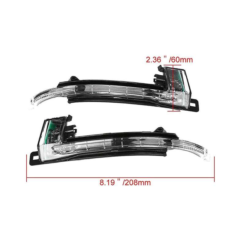 1Pair for A3 A4 Q3 Q5 LED Turn Signal Light Dynamic Scroll Sequential Rearview 8KD949101 8KD949102