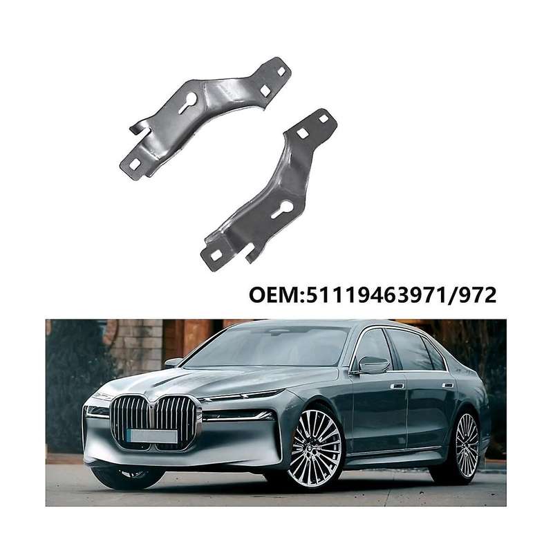 1Pair Front Bar Skeleton Vertical Connector 51119463971 51119463972 for 7 Series G70 735 740 750 Al