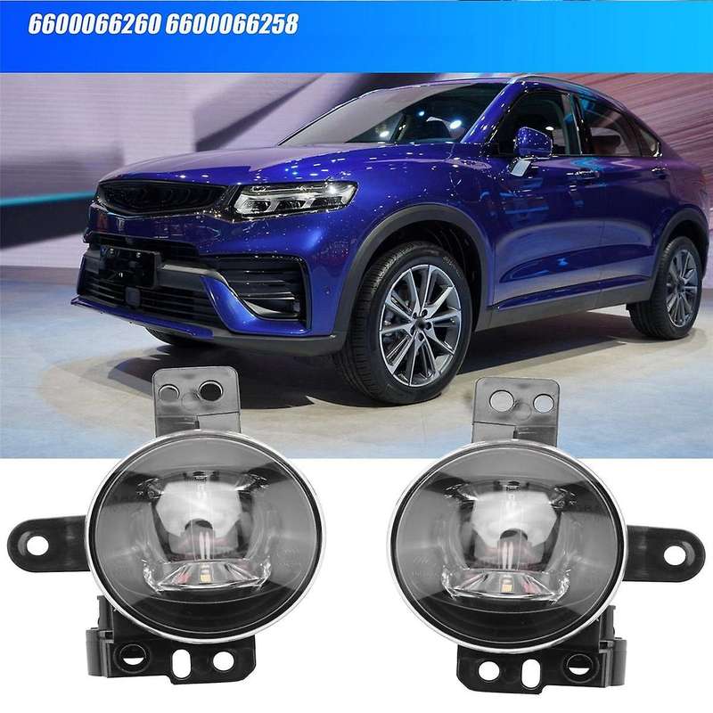 1pair Front Bar Anti Fog Lamp 6600066260 6600066258 for Geely Tugella Yf11 2019-2021 Led Daytime Run