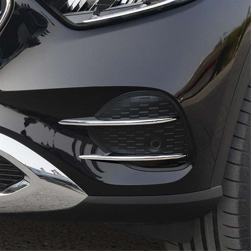 1pair Front Bumper Air Knife Fog Lamp Trim Cover for Glc Class X253 2023-2024 Lip Spoiler Grille A