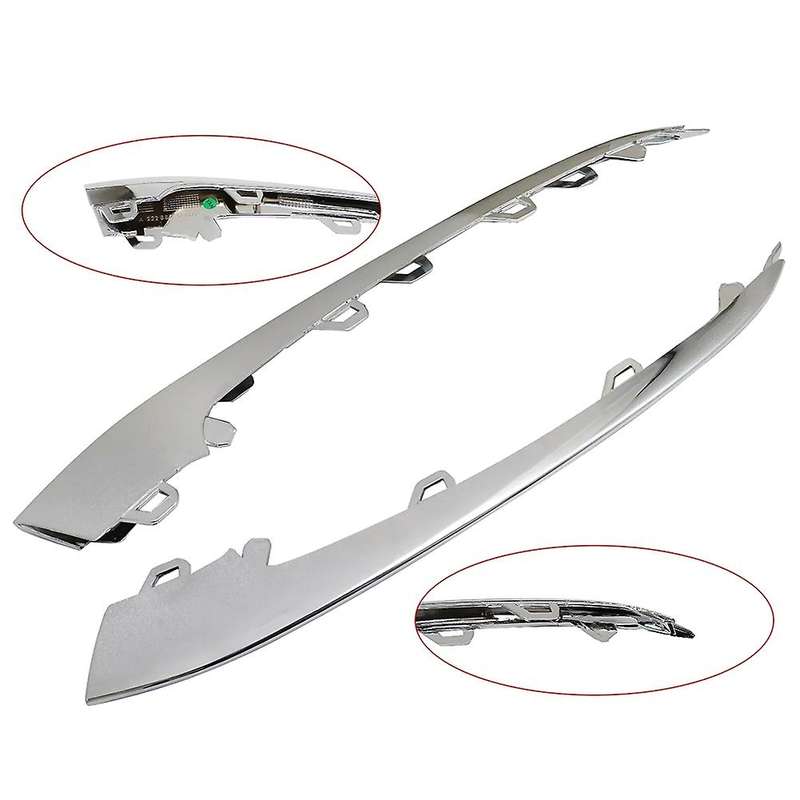 1Pair Front Bumper Bright Strip Lip Trim Chrome Molding for W222 S450/560 2018-2020 A2228857700,A222