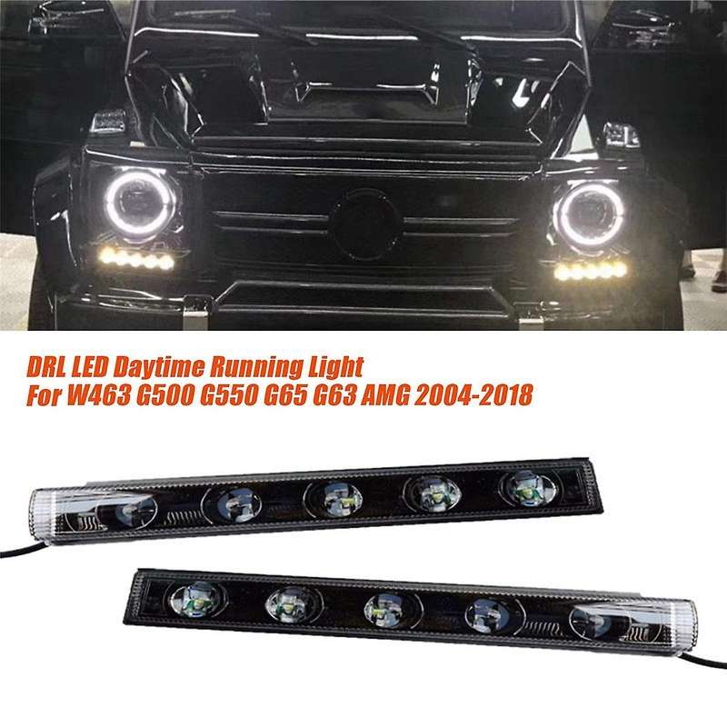 1pair Front Bumper Drl Led Daytime Running Light for W463 G500 G550 G65 G63 2004-2018 Indicator Lam