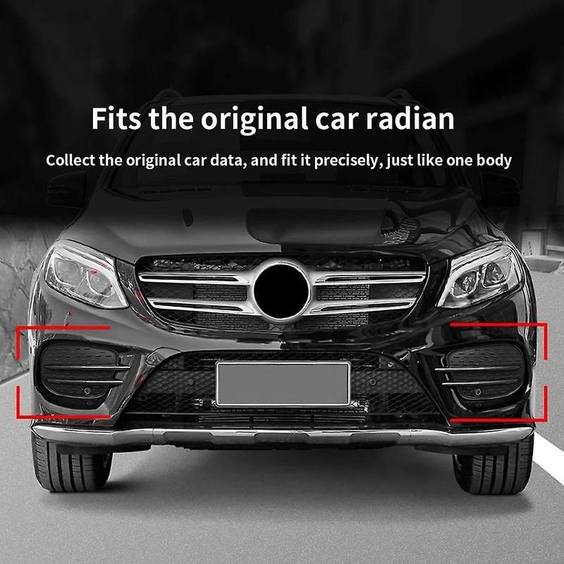 1pair Front Bumper Fog Lamp Air Knife Trim Cover for Gls W166 X166 2015-2019 Chrome Splitter Grille