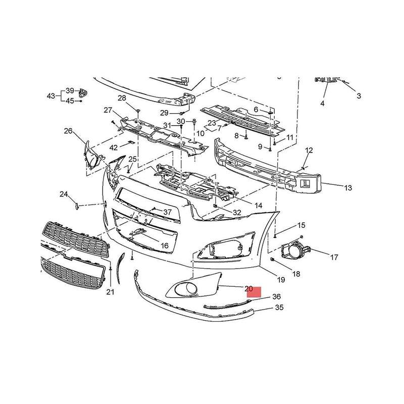 1pair Front Bumper Fog Lamp Cover 96694768 96694774 for Sonic Sedan 2011-2016 Light Cover Frame No H