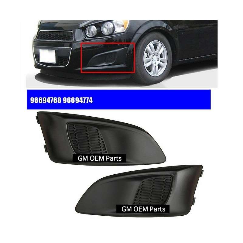 1pair Front Bumper Fog Lamp Cover 96694768 96694774 for Sonic Sedan 2011-2016 Light Cover Frame No H