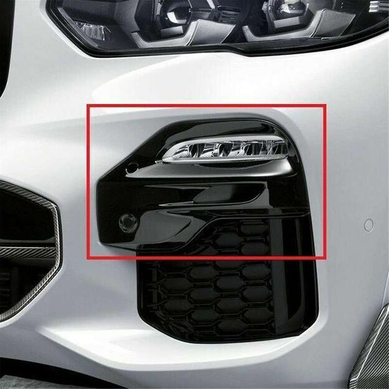 1Pair Front Bumper Fog Lamp Grille Assembly for X5 G05 2018-2022 40IX 25DX 30DX Modified Grille Deco