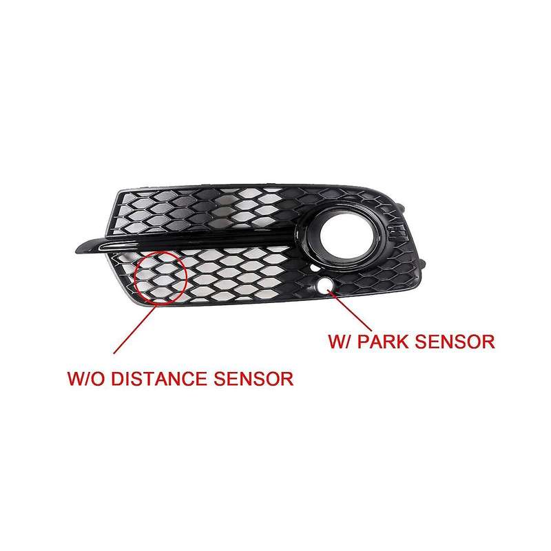 1pair Front Bumper Fog Lamp Grille Cover for Q5 Sport 2013-2017 Lower Grille Foglight Bezel Honeyco