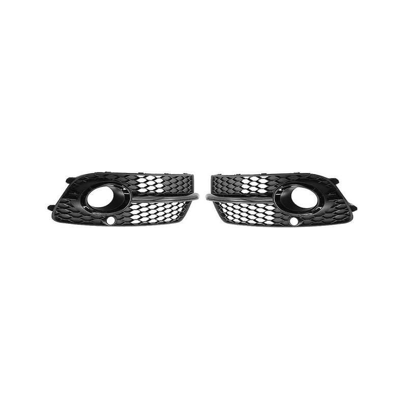 1pair Front Bumper Fog Lamp Grille Cover for Q5 Sport 2013-2017 Lower Grille Foglight Bezel Honeyco
