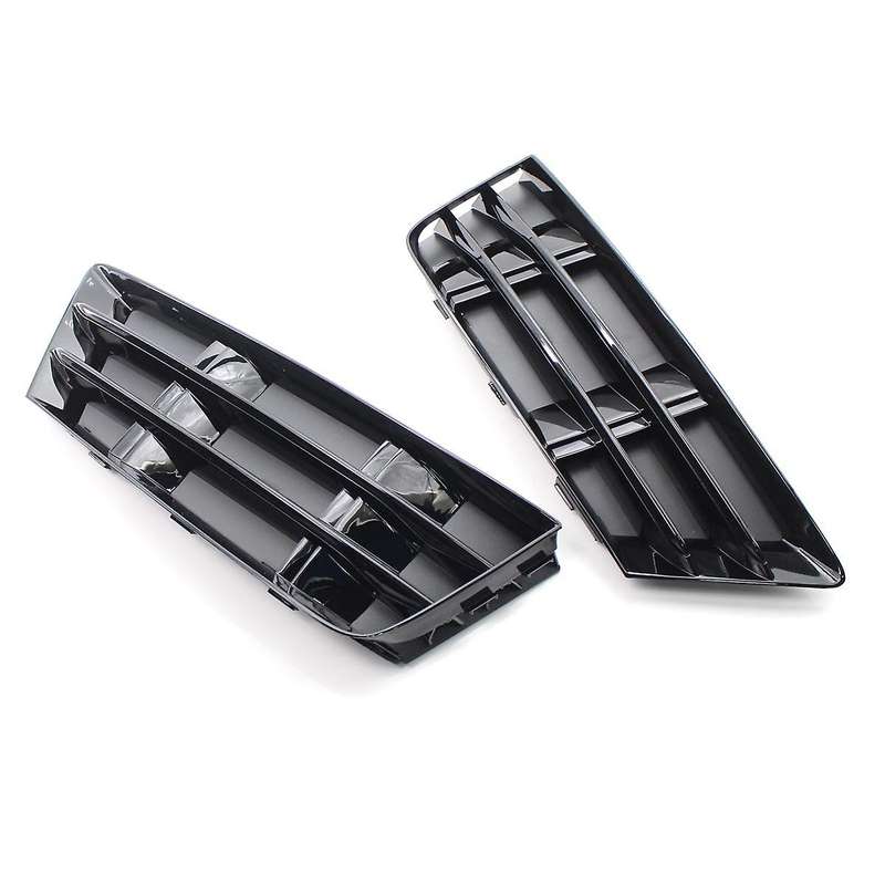 1Pair Front Bumper Fog Light Grille Grill for- A4 B9 2016-2017 Fog Lamp Cover 8WD807681 8WD807682