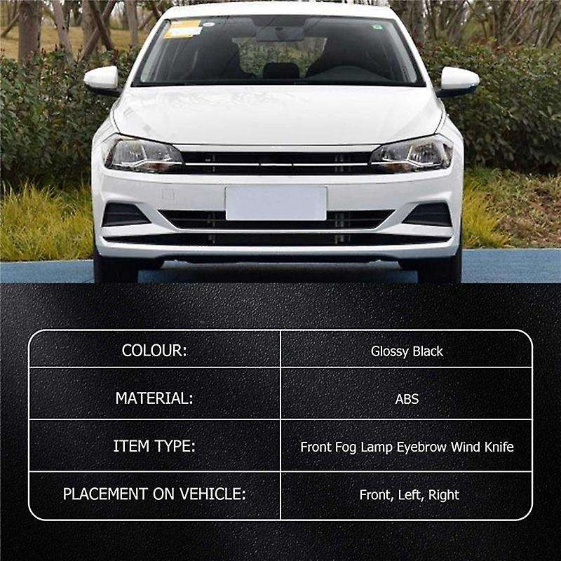 1pair Front Bumper Fog Light Eyebrow Wind Knife for Plus 2019-2022 Fog Lamp Eyebrows Spoiler Splitte