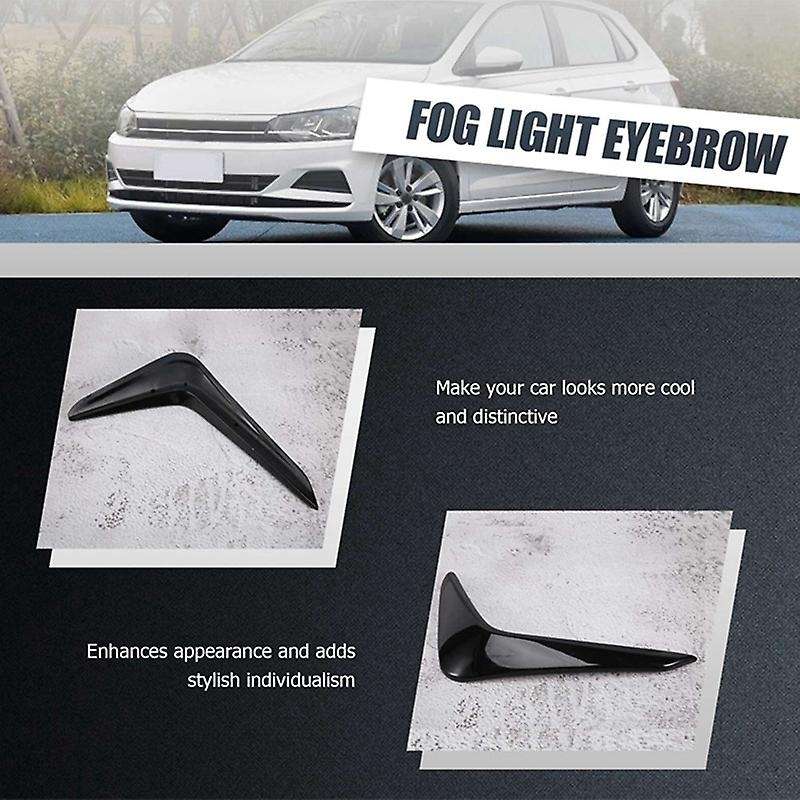 1pair Front Bumper Fog Light Eyebrow Wind Knife for Plus 2019-2022 Fog Lamp Eyebrows Spoiler Splitte