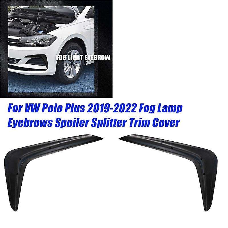 1pair Front Bumper Fog Light Eyebrow Wind Knife for Plus 2019-2022 Fog Lamp Eyebrows Spoiler Splitte