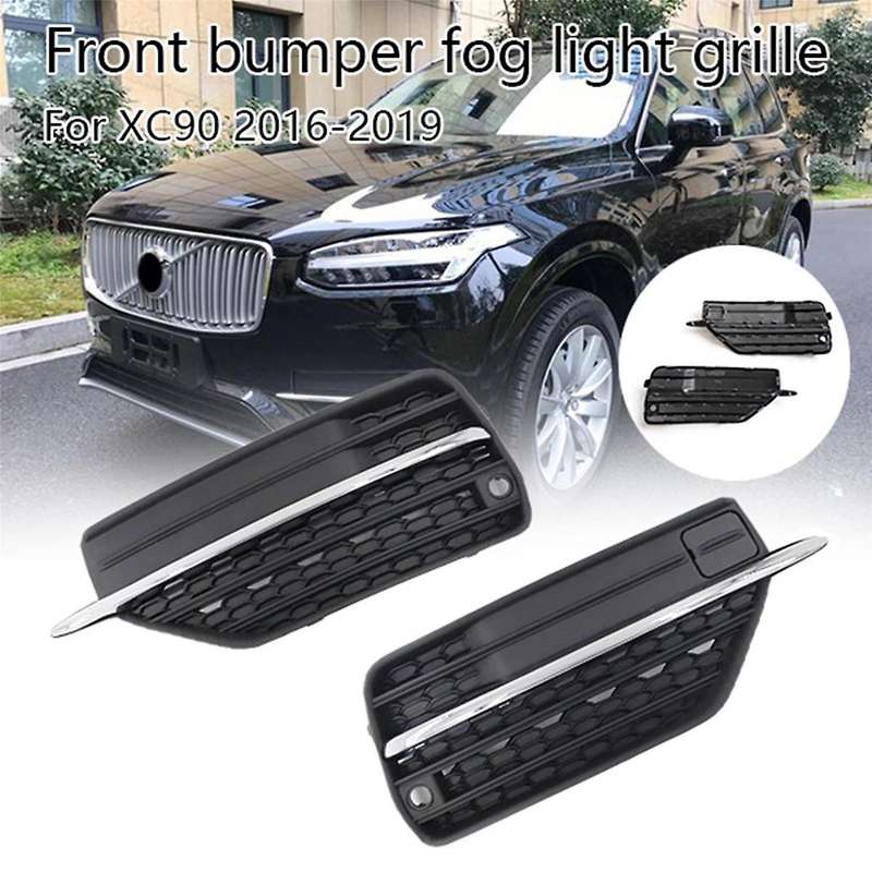 1Pair Front Bumper Fog Light Grille Cover 31383045 31383044 for XC90 2016-2019 Lower Bumper Outer R