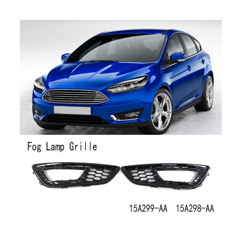 1pair Front Bumper Fog Light Cover Fog Light Bezel Trim Fog Lamp Grille for Focus 2015-2017 15a299-
