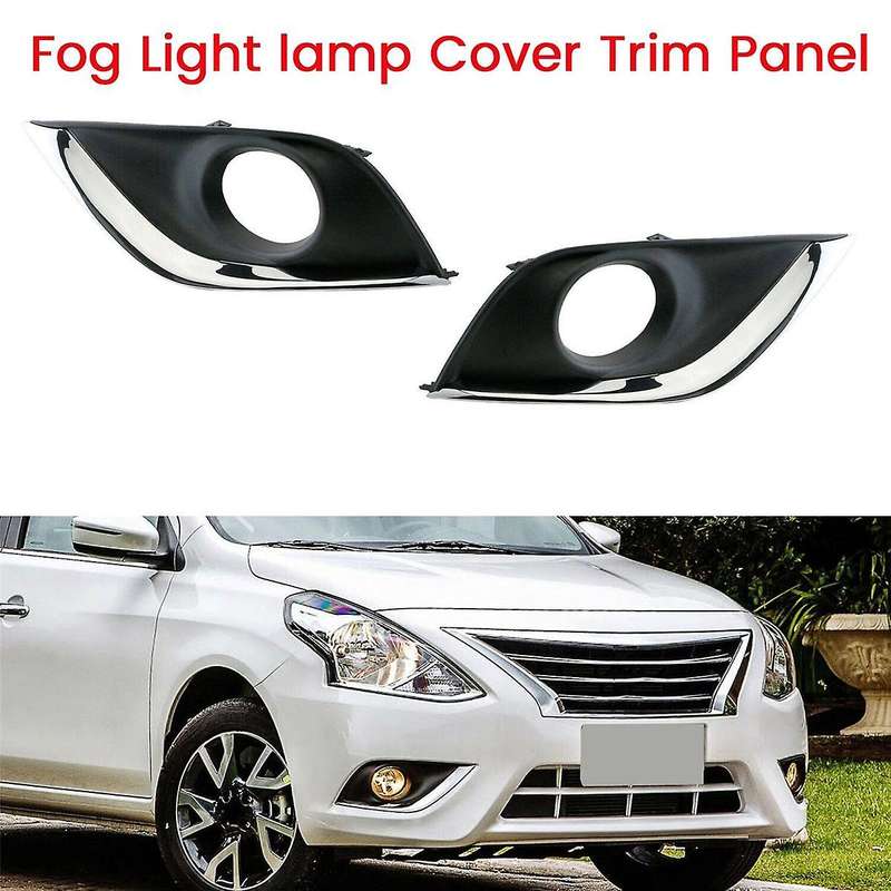 1pair Front Bumper Fog Light Lamp Cover Trim Panel for Sedan 2015-2019 Facelift 62257-6w80a 62256-6w